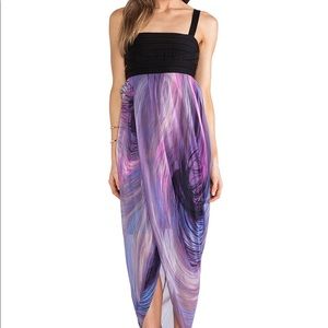 ELIZABETH And JAMES LUCIA Dress SILK Nightfall MULTICOLOR Bandeau Wrap Sz XS